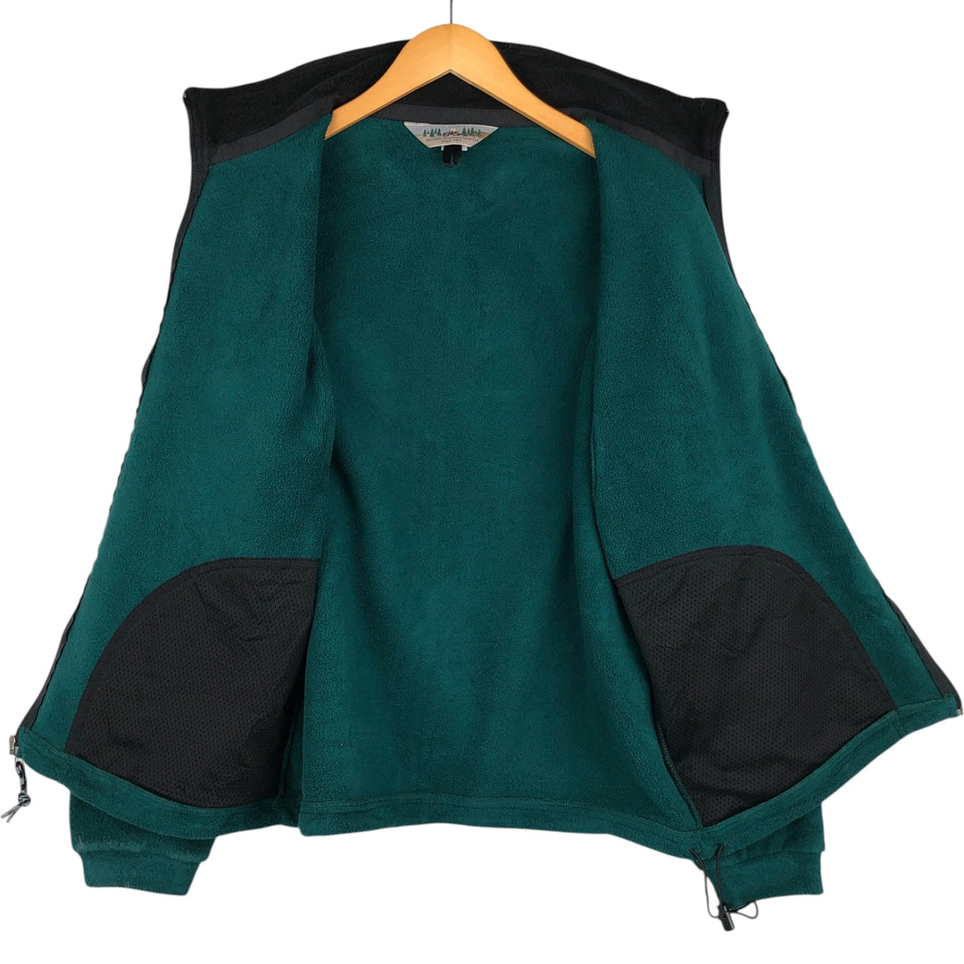 90'S EMS Fleece Jacket, Made in USA, Men's Size M (Equivalent), Vintage polyester dark green Vintage Second Hand