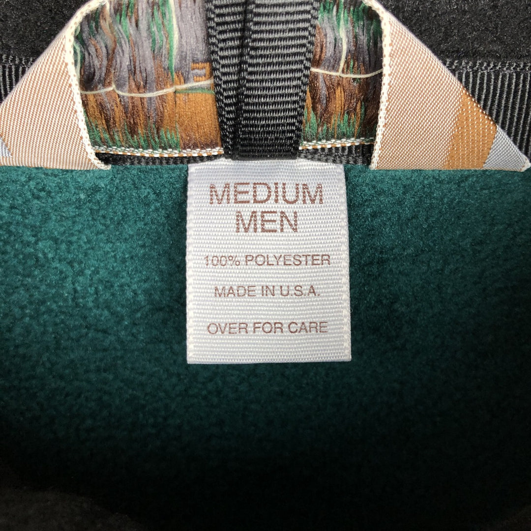 90'S EMS Fleece Jacket, Made in USA, Men's Size M (Equivalent), Vintage polyester dark green Vintage Second Hand