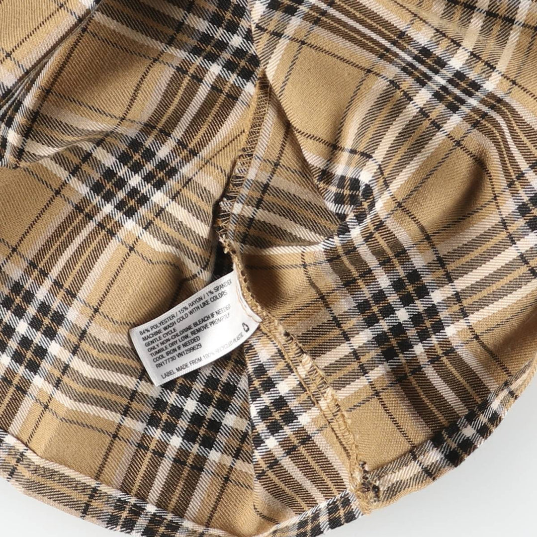 wild fable Check Pattern Pleated Mini Skirt, Women's XS polyester Beige type Vintage Second Hand