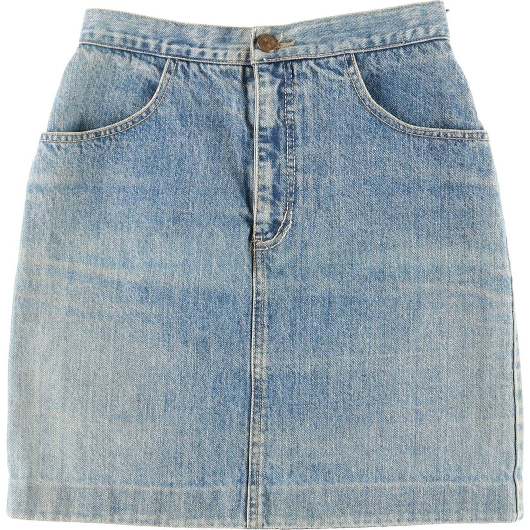 80'S Guess denim tight mini skirt, women's size M equivalent, vintage. unclear blue type Vintage Second Hand