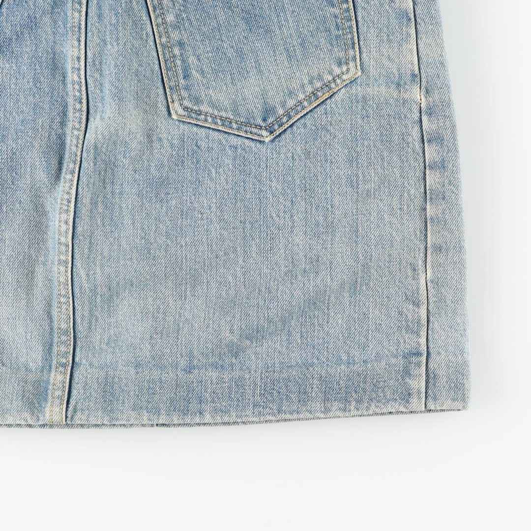 80'S Guess denim tight mini skirt, women's size M equivalent, vintage. unclear blue type Vintage Second Hand