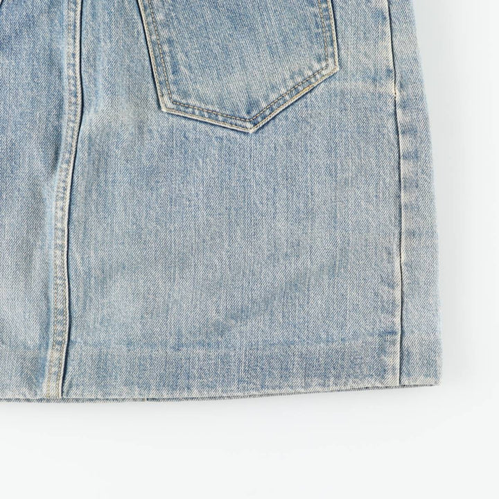 80'S Guess denim tight mini skirt, women's size M equivalent, vintage. unclear blue type Vintage Second Hand