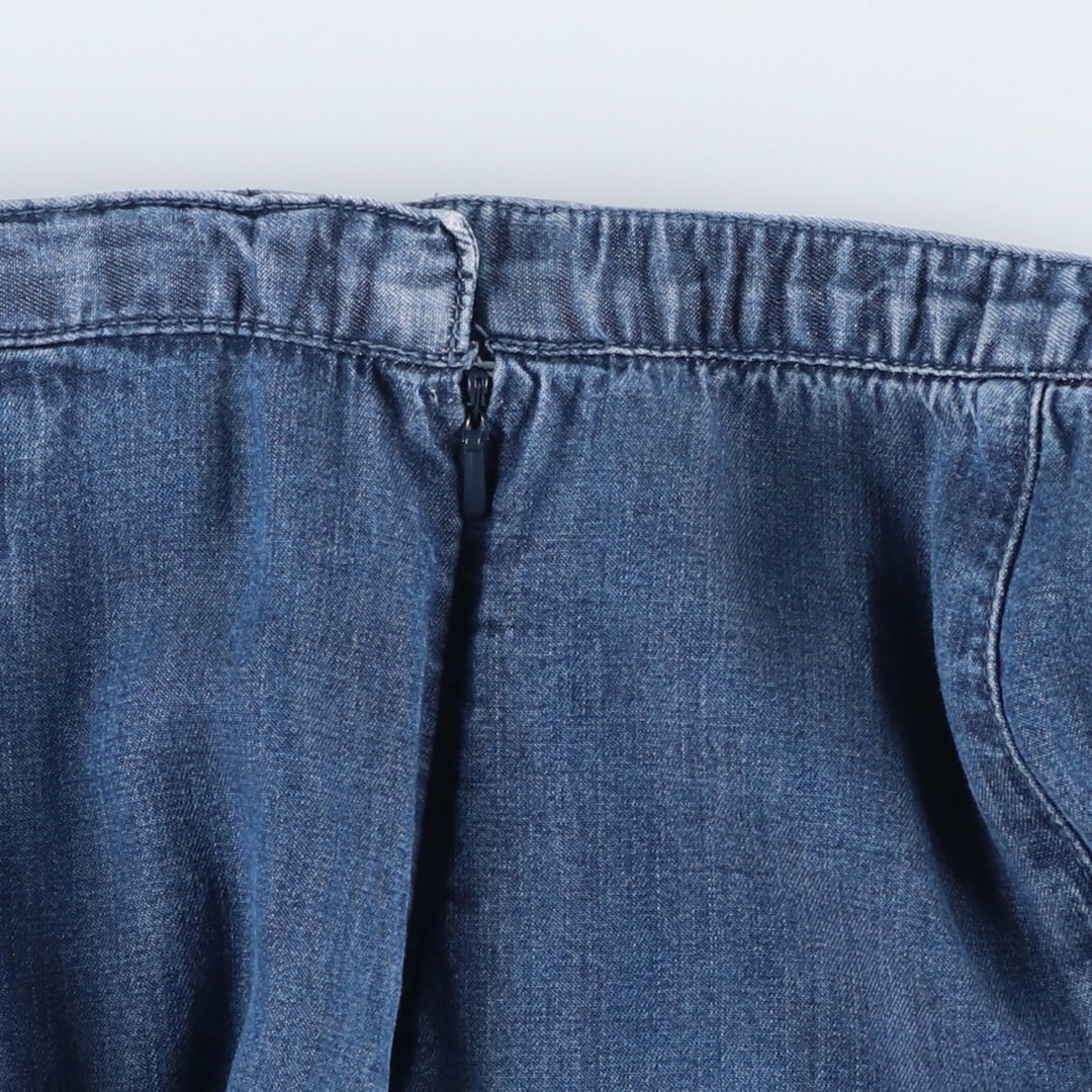 Coldwater Creek Denim Long Flare Skirt, Women's Size XS Tencel blue type Vintage Second Hand