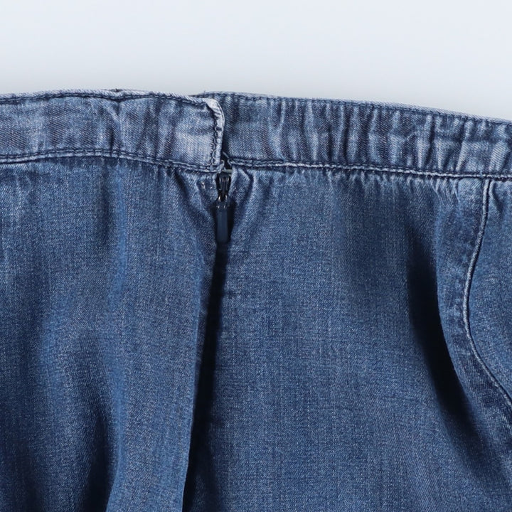 Coldwater Creek Denim Long Flare Skirt, Women's Size XS Tencel blue type Vintage Second Hand