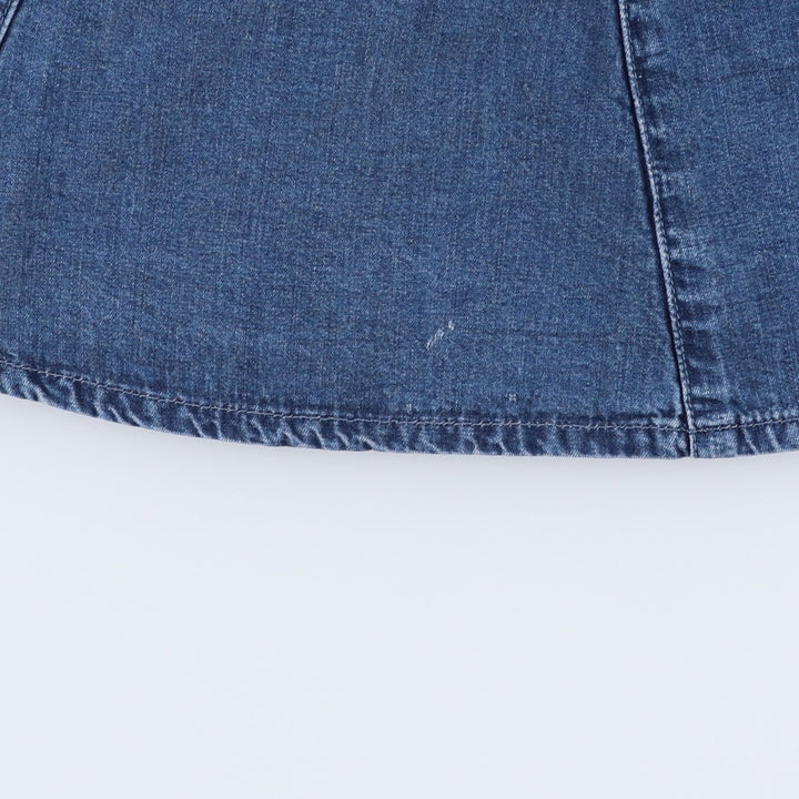 Coldwater Creek Denim Long Flare Skirt, Women's Size XS Tencel blue type Vintage Second Hand