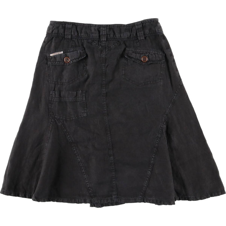 Passager Half-Length Flare Skirt, Women's Size L unclear black type Vintage Second Hand