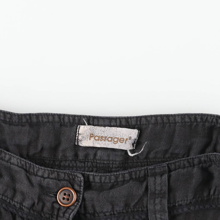 Passager Half-Length Flare Skirt, Women's Size L unclear black type Vintage Second Hand