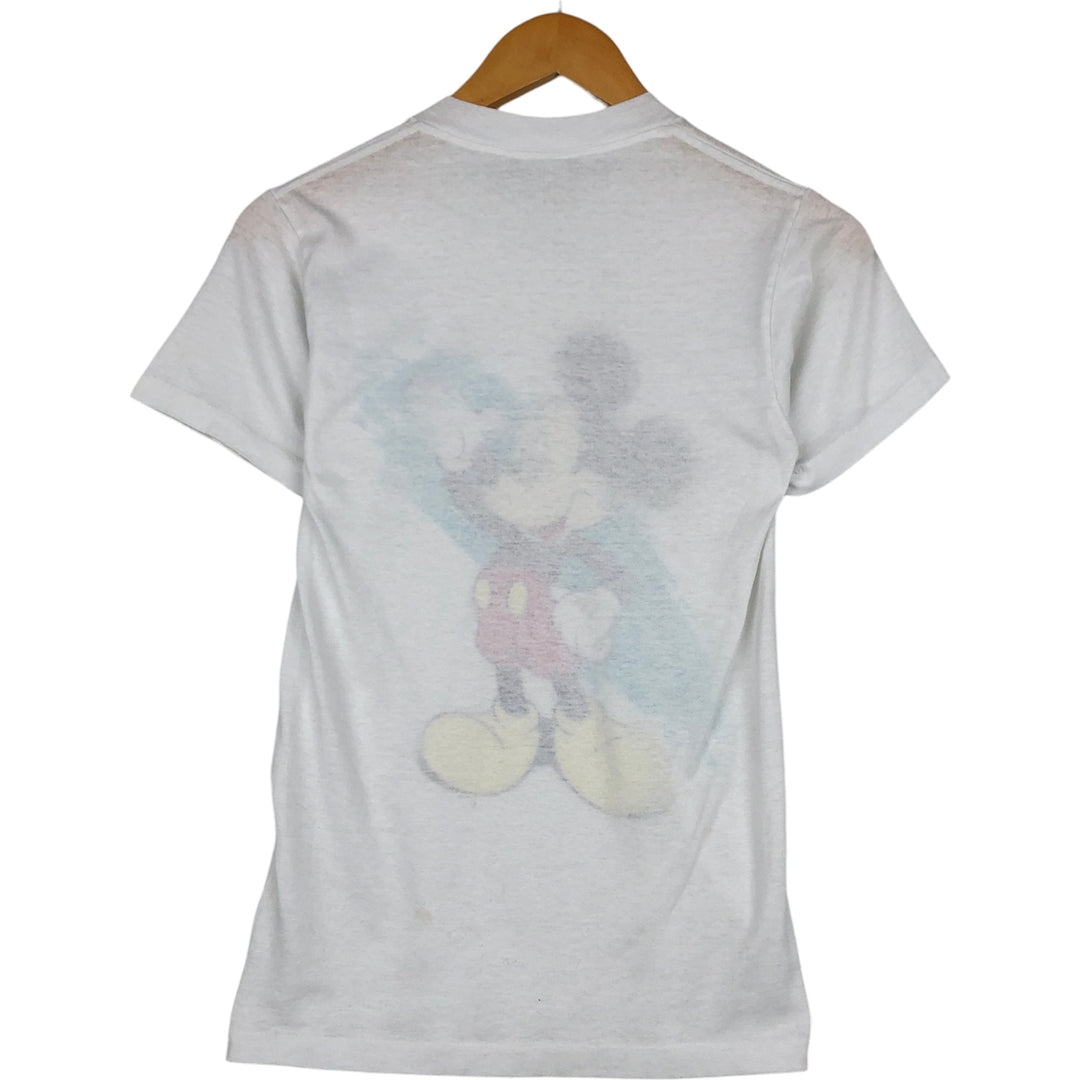 MICKEY MOUSE Mickey Mouse character print T-shirt, women's size S, vintage unclear black type Vintage Second Hand