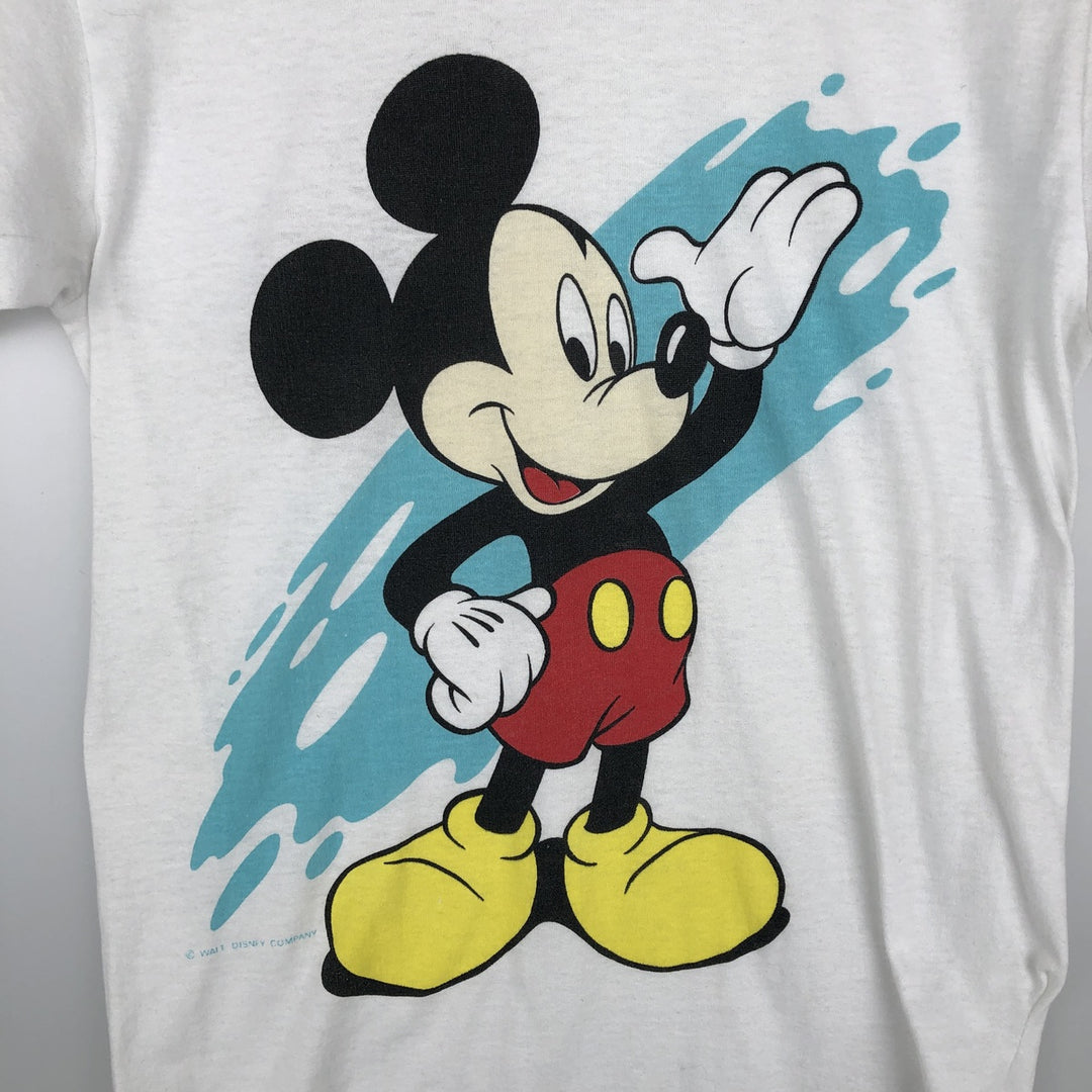 MICKEY MOUSE Mickey Mouse character print T-shirt, women's size S, vintage unclear black type Vintage Second Hand