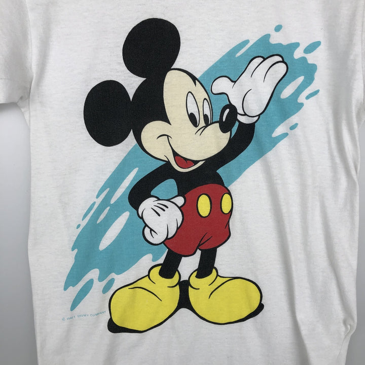 MICKEY MOUSE Mickey Mouse character print T-shirt, women's size S, vintage unclear black type Vintage Second Hand
