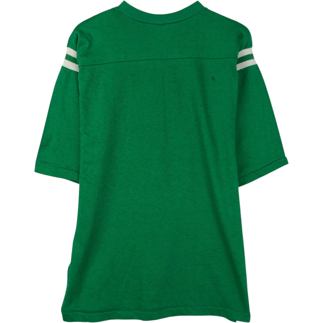 80'S Artex Snoopy Character Football Short Sleeve T-Shirt, Made in USA, Women's Size M (Equivalent), Vintage cotton green type Vintage Second Hand