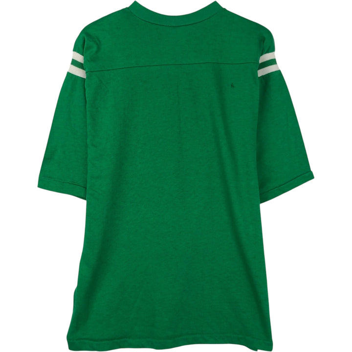 80'S Artex Snoopy Character Football Short Sleeve T-Shirt, Made in USA, Women's Size M (Equivalent), Vintage cotton green type Vintage Second Hand