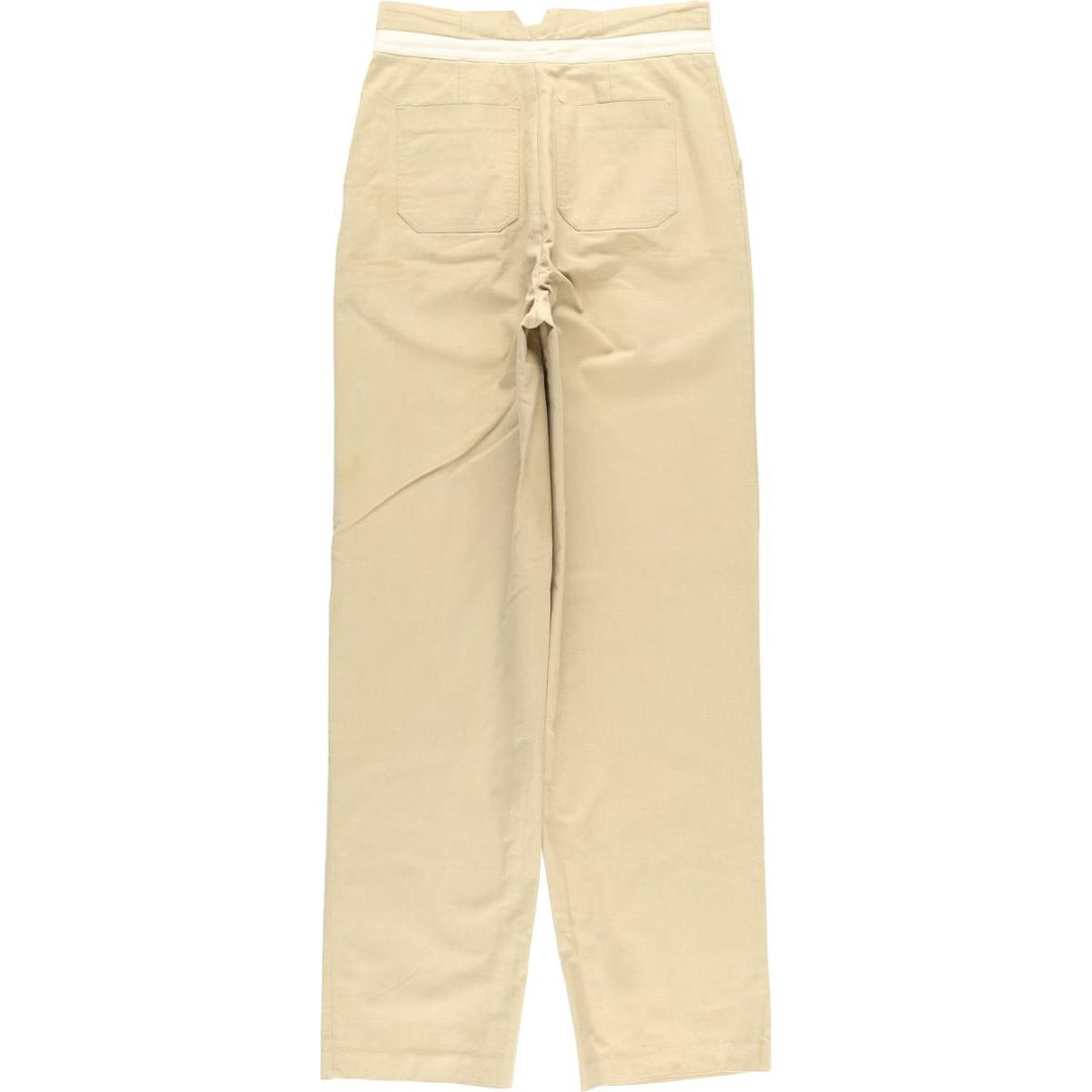 Vintage 1970'S GAP Two-pleat Cotton Pants, Women's Size L (W28) cotton Beige type Vintage Second Hand
