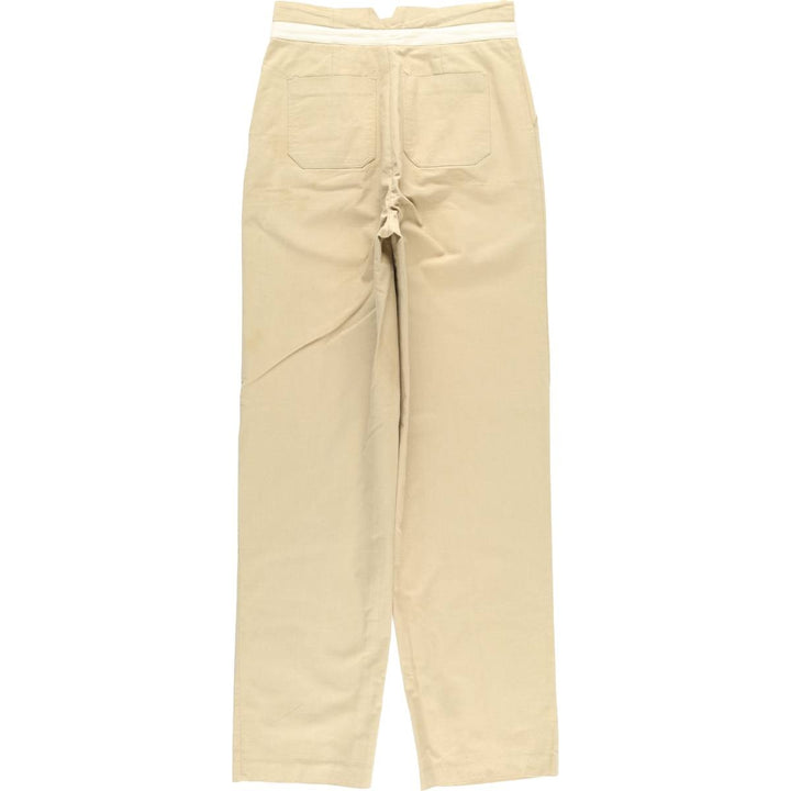 Vintage 1970'S GAP Two-pleat Cotton Pants, Women's Size L (W28) cotton Beige type Vintage Second Hand