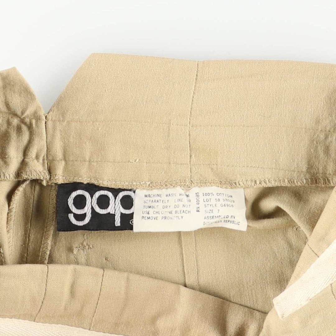 Vintage 1970'S GAP Two-pleat Cotton Pants, Women's Size L (W28) cotton Beige type Vintage Second Hand