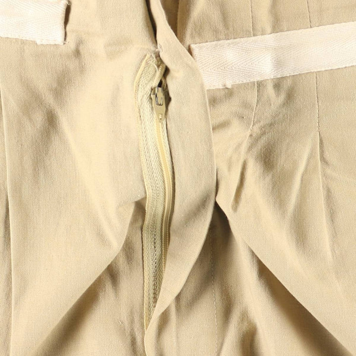 Vintage 1970'S GAP Two-pleat Cotton Pants, Women's Size L (W28) cotton Beige type Vintage Second Hand
