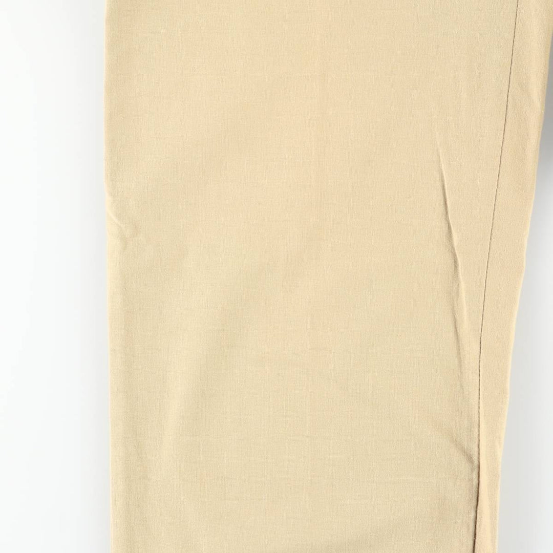 Vintage 1970'S GAP Two-pleat Cotton Pants, Women's Size L (W28) cotton Beige type Vintage Second Hand