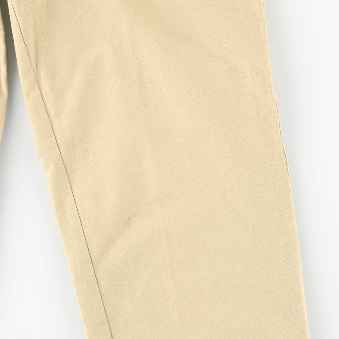 Vintage 1970'S GAP Two-pleat Cotton Pants, Women's Size L (W28) cotton Beige type Vintage Second Hand