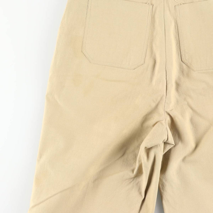 Vintage 1970'S GAP Two-pleat Cotton Pants, Women's Size L (W28) cotton Beige type Vintage Second Hand
