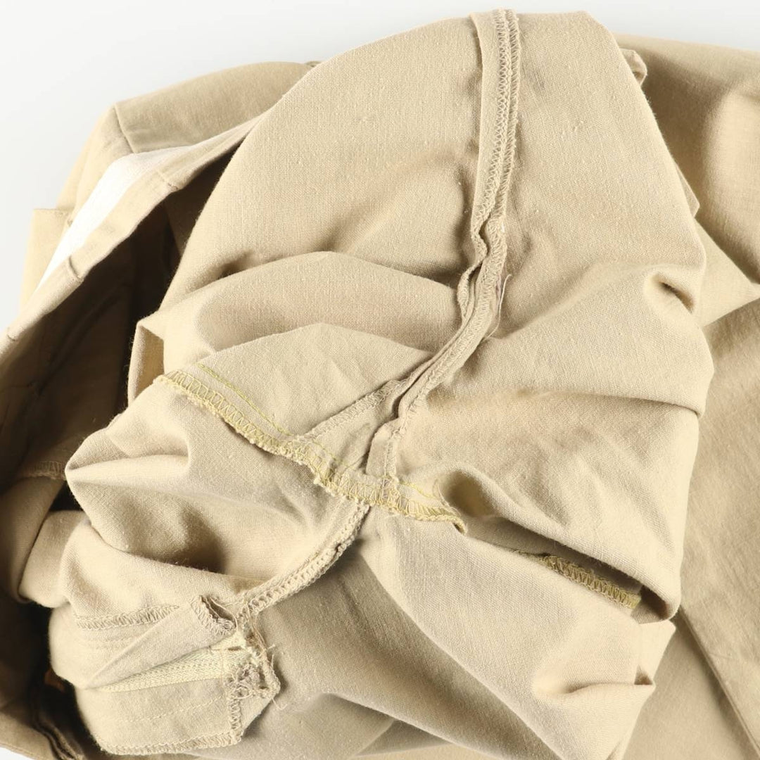 Vintage 1970'S GAP Two-pleat Cotton Pants, Women's Size L (W28) cotton Beige type Vintage Second Hand