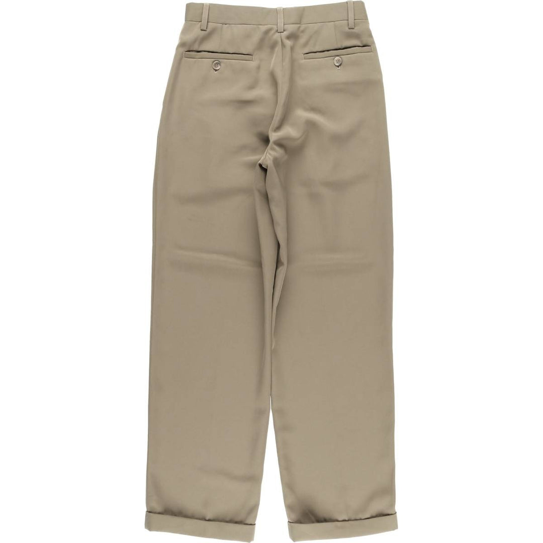 Mayor Two-pleat Slacks, Women's Size L (W28) unclear brown type Vintage Second Hand
