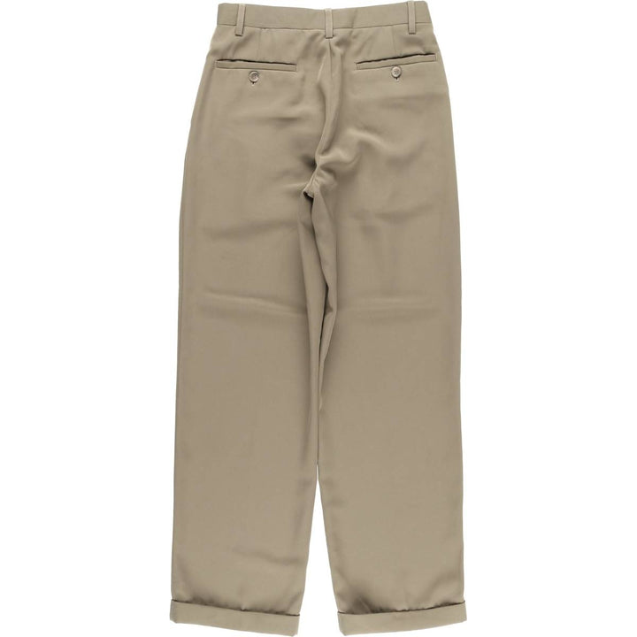 Mayor Two-pleat Slacks, Women's Size L (W28) unclear brown type Vintage Second Hand