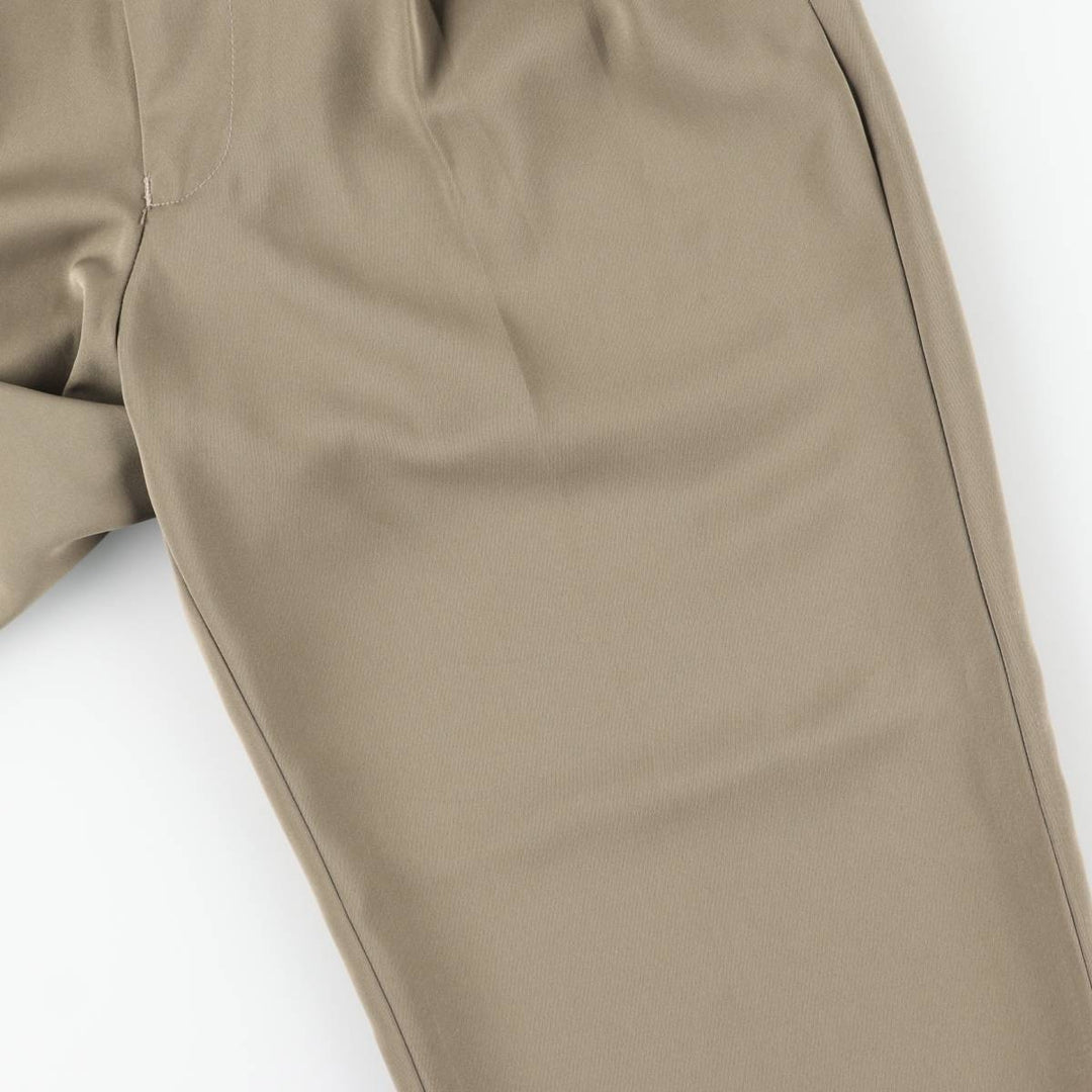 Mayor Two-pleat Slacks, Women's Size L (W28) unclear brown type Vintage Second Hand