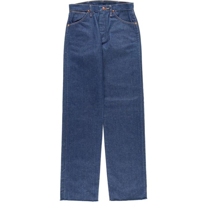 Vintage 90s-00'S Wrangler cut-off straight-leg denim pants, women's size L (w28) cotton blue type Vintage Second Hand