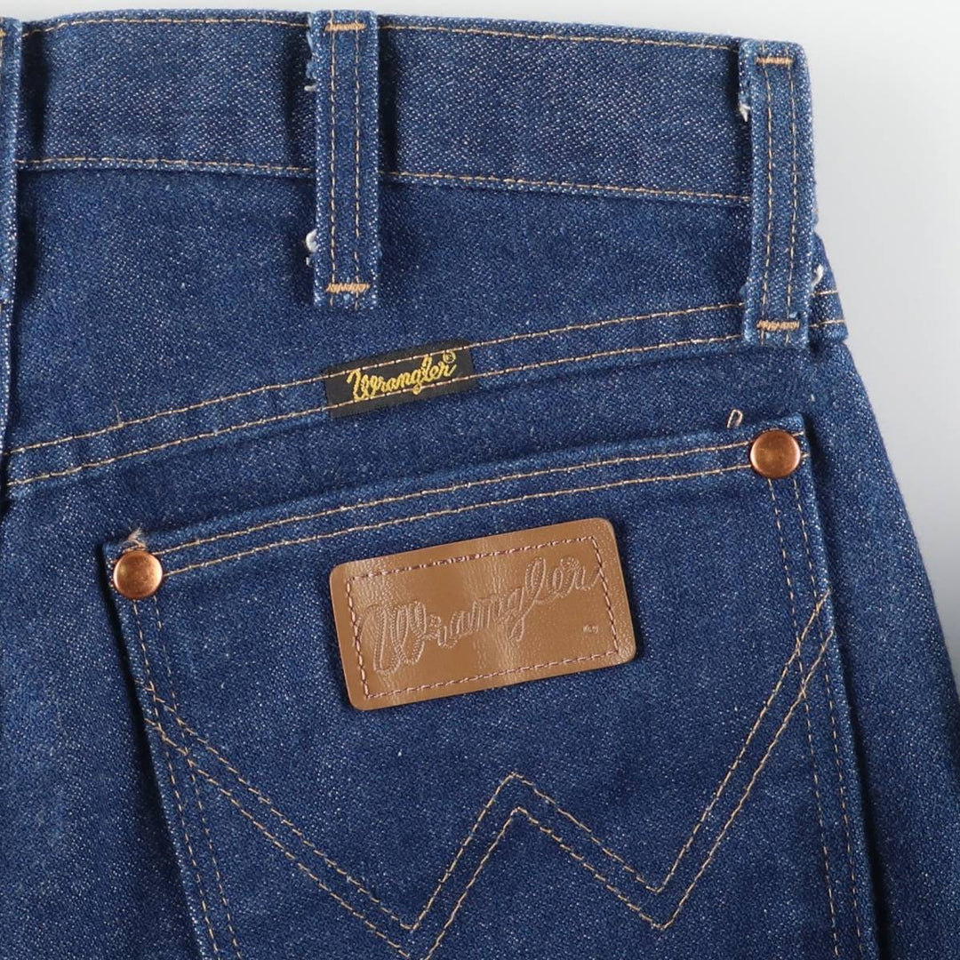 Vintage 90s-00'S Wrangler cut-off straight-leg denim pants, women's size L (w28) cotton blue type Vintage Second Hand