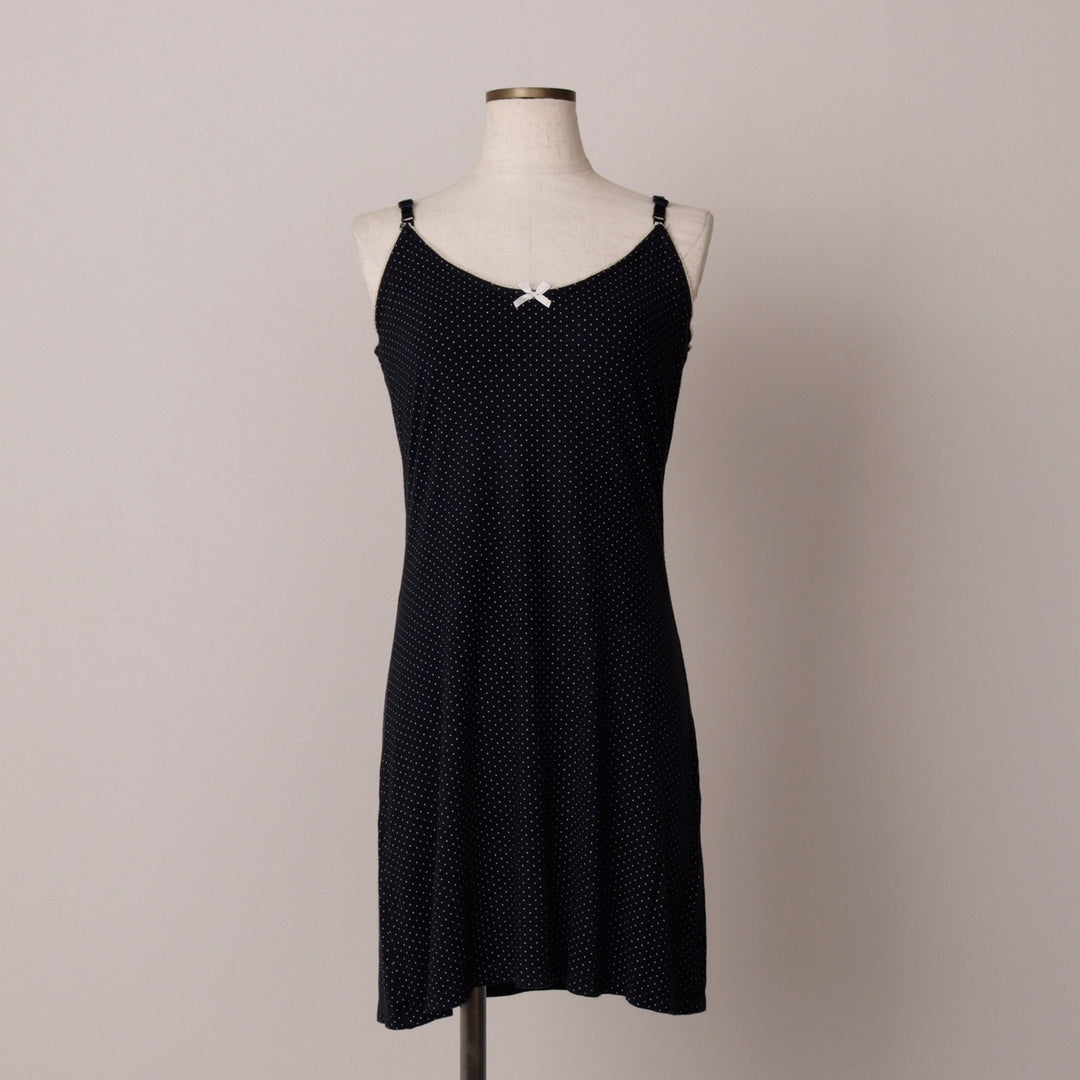 Esprit Dot Pattern Mini Camisole Dress, Women's Size M (approx.) unclear navy blue type Vintage Second Hand