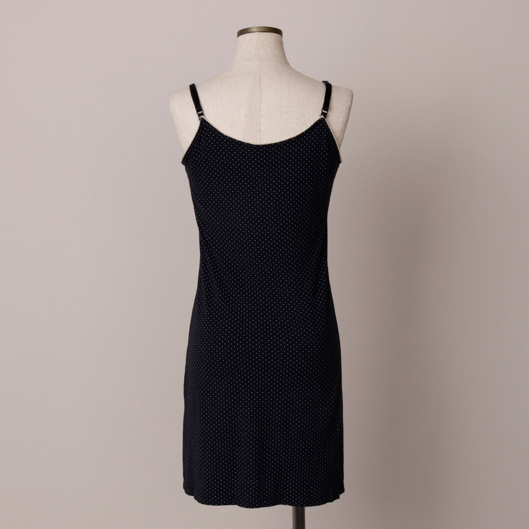 Esprit Dot Pattern Mini Camisole Dress, Women's Size M (approx.) unclear navy blue type Vintage Second Hand