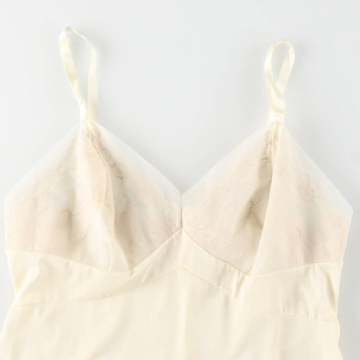 VANITY FAIR Lingerie Half-Length Camisole Dress, Made in USA, Women's Size Medium, Vintage Nylon unbleached Vintage Second Hand
