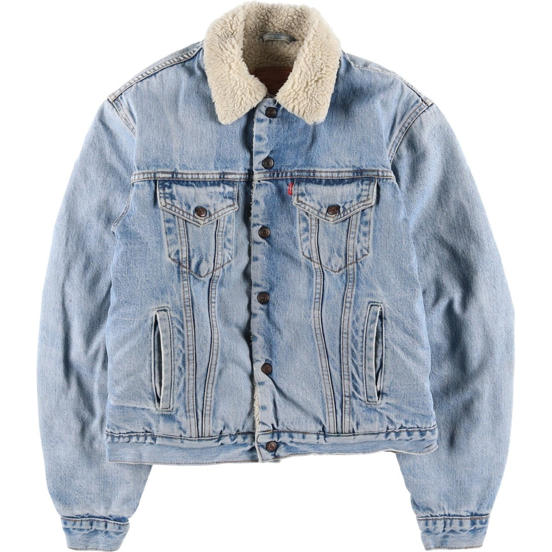 90'S Levi's 71500-0414 Denim Boa Jacket, Men's Size Medium, Vintage cotton blue type Vintage Second Hand
