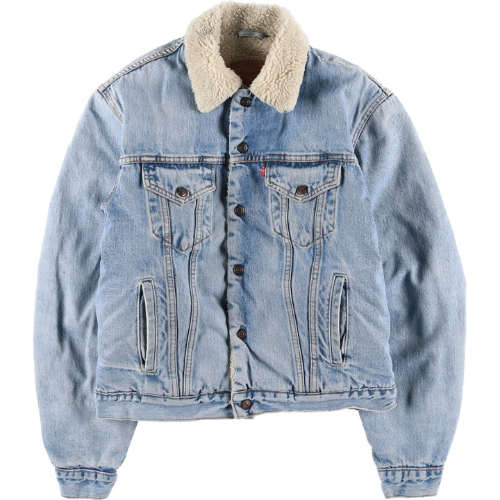 90'S Levi's 71500-0414 Denim Boa Jacket, Men's Size Medium, Vintage cotton blue type Vintage Second Hand