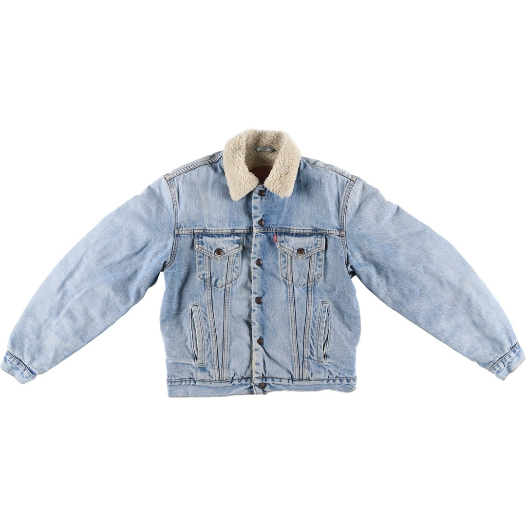 90'S Levi's 71500-0414 Denim Boa Jacket, Men's Size Medium, Vintage cotton blue type Vintage Second Hand