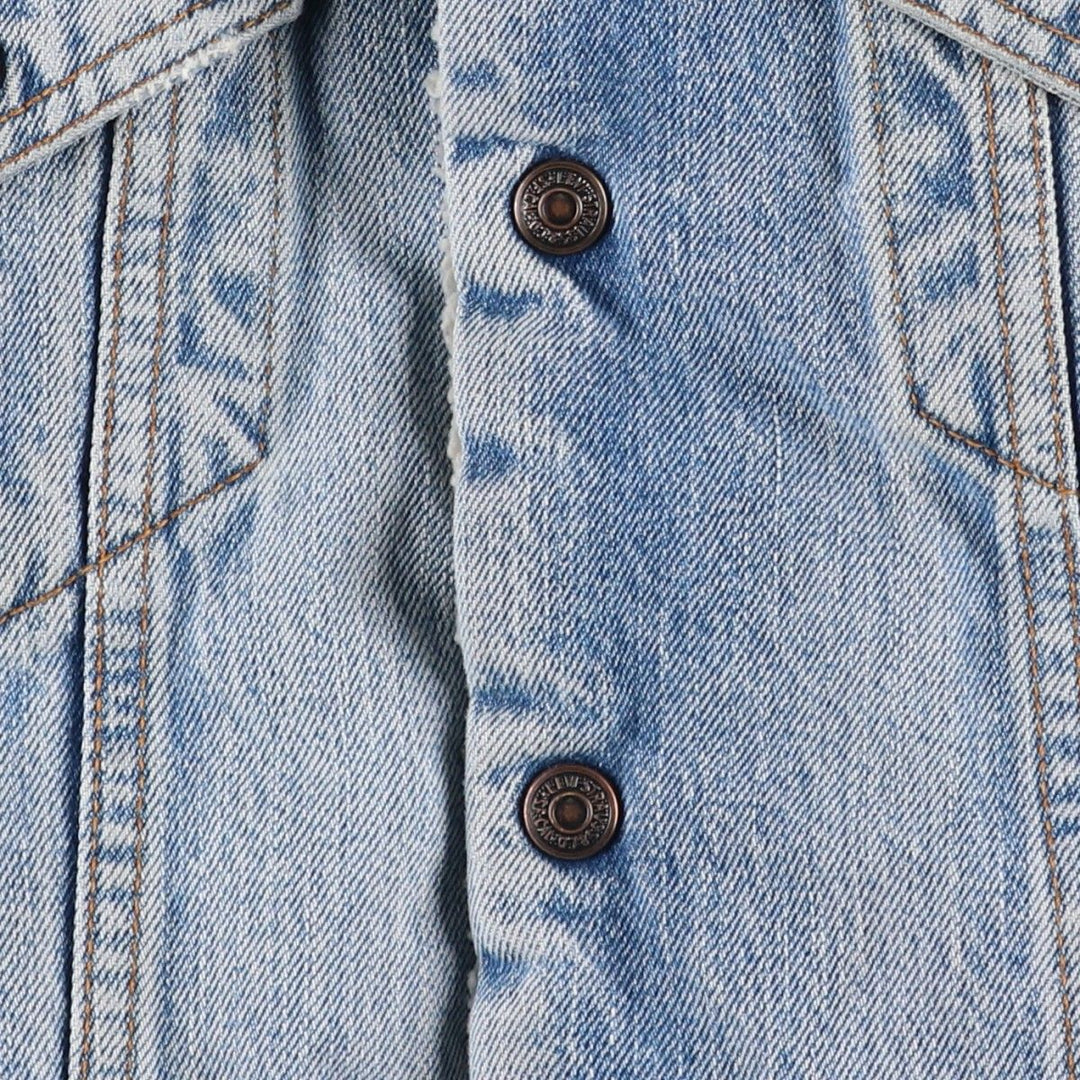 90'S Levi's 71500-0414 Denim Boa Jacket, Men's Size Medium, Vintage cotton blue type Vintage Second Hand