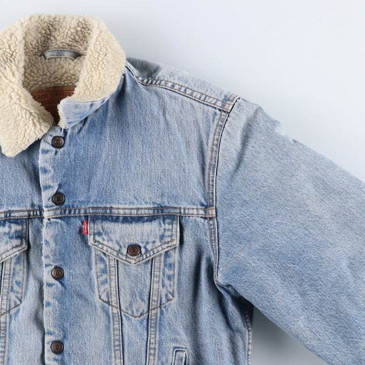 90'S Levi's 71500-0414 Denim Boa Jacket, Men's Size Medium, Vintage cotton blue type Vintage Second Hand