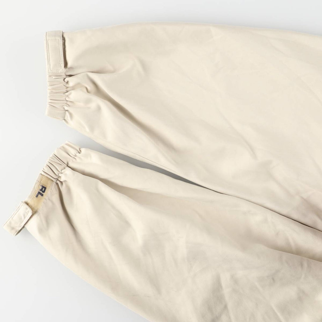 Ralph Lauren POLO GOLF Half-Snap Collared Warm-Up Pullover, Men's XXL equivalent. polyester ivory Vintage Second Hand