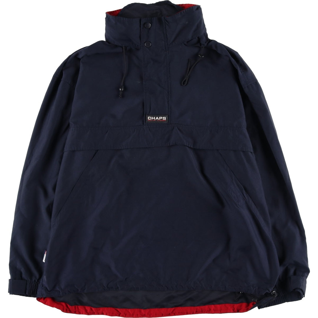 Ralph Lauren Chaps Anorak Jacket, Made in Russia, Men's Size L polyester navy blue type Vintage Second Hand
