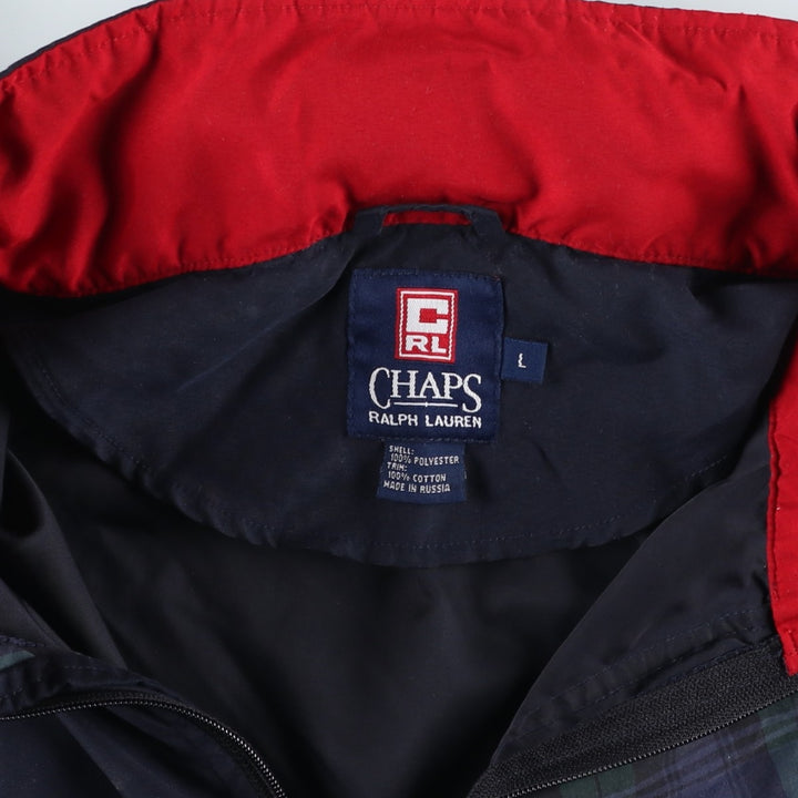 Ralph Lauren Chaps Anorak Jacket, Made in Russia, Men's Size L polyester navy blue type Vintage Second Hand