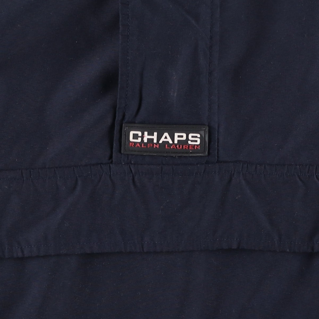 Ralph Lauren Chaps Anorak Jacket, Made in Russia, Men's Size L polyester navy blue type Vintage Second Hand