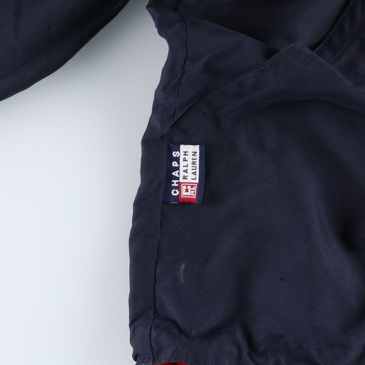 Ralph Lauren Chaps Anorak Jacket, Made in Russia, Men's Size L polyester navy blue type Vintage Second Hand