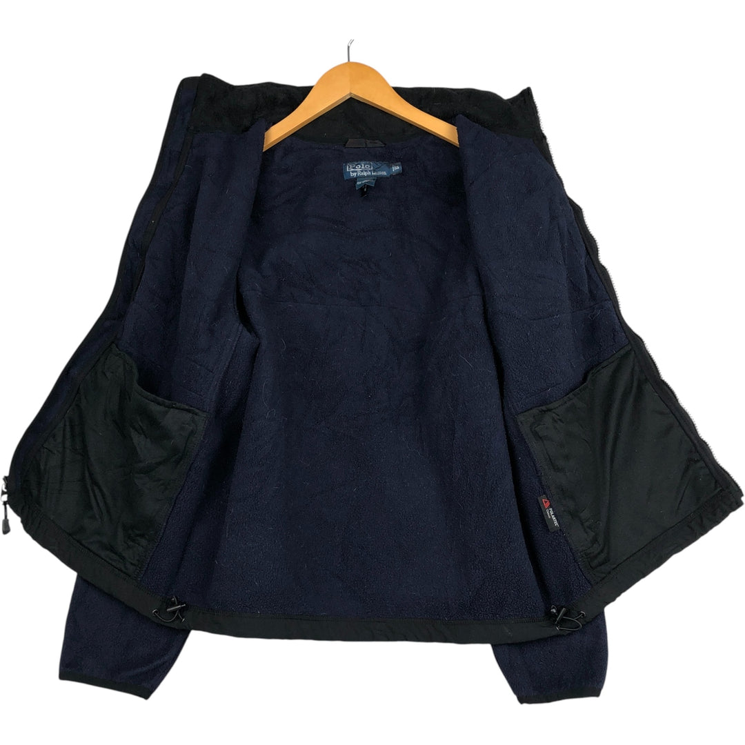 Ralph Lauren POLO by Ralph Lauren fleece jacket, men's size S polyester black type Vintage Second Hand