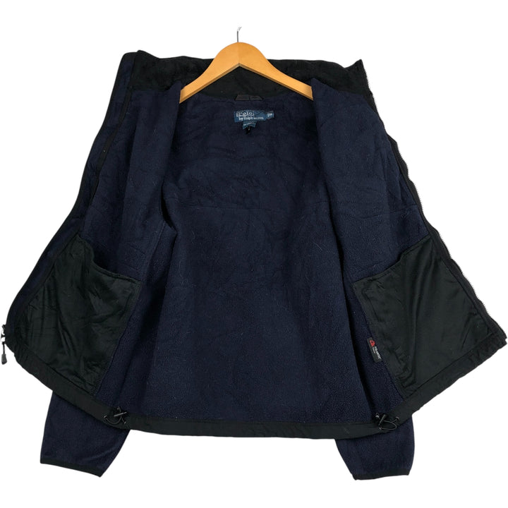 Ralph Lauren POLO by Ralph Lauren fleece jacket, men's size S polyester black type Vintage Second Hand