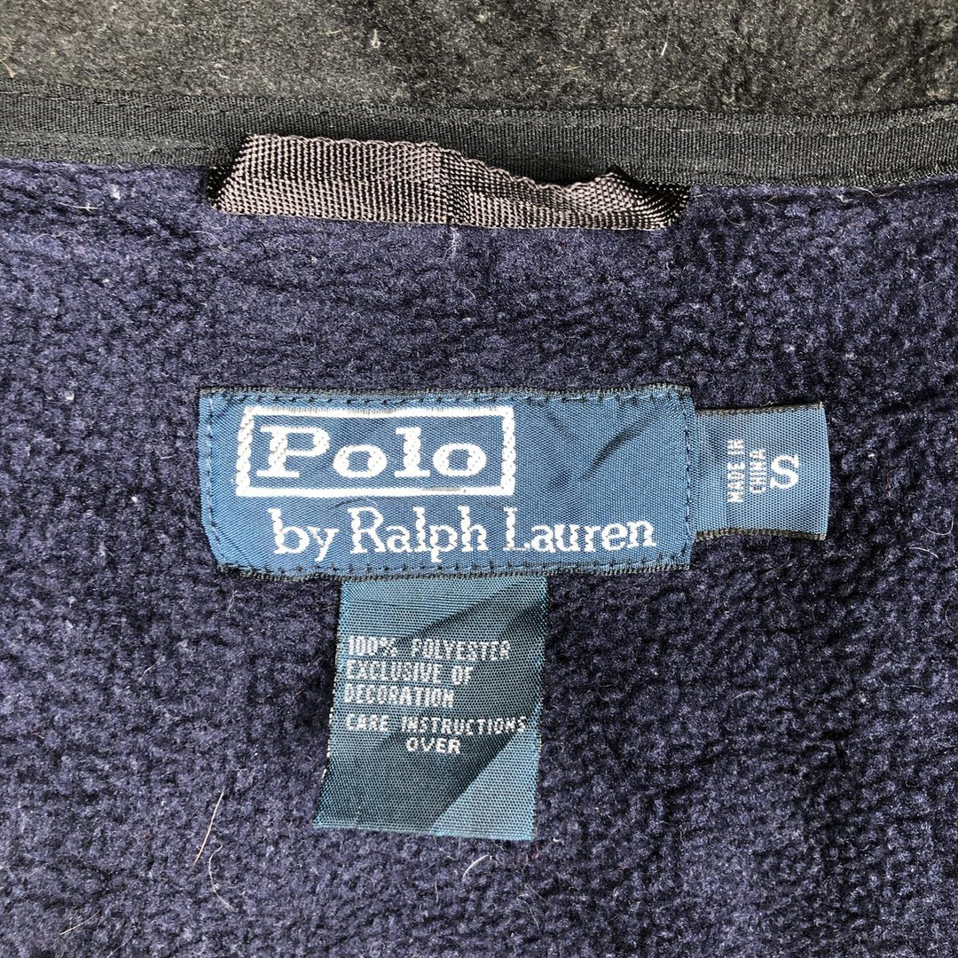 Ralph Lauren POLO by Ralph Lauren fleece jacket, men's size S polyester black type Vintage Second Hand