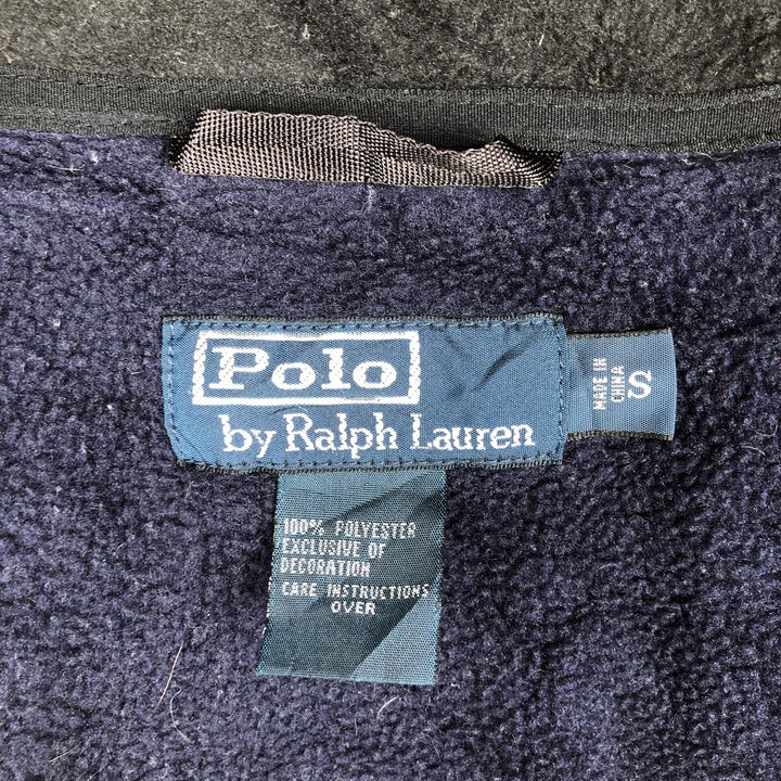 Ralph Lauren POLO by Ralph Lauren fleece jacket, men's size S polyester black type Vintage Second Hand