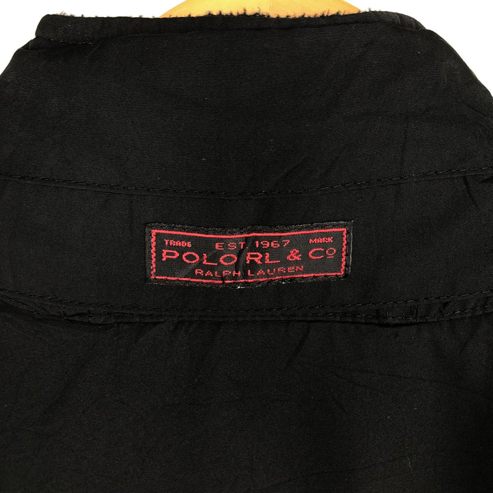 Ralph Lauren POLO by Ralph Lauren fleece jacket, men's size S polyester black type Vintage Second Hand