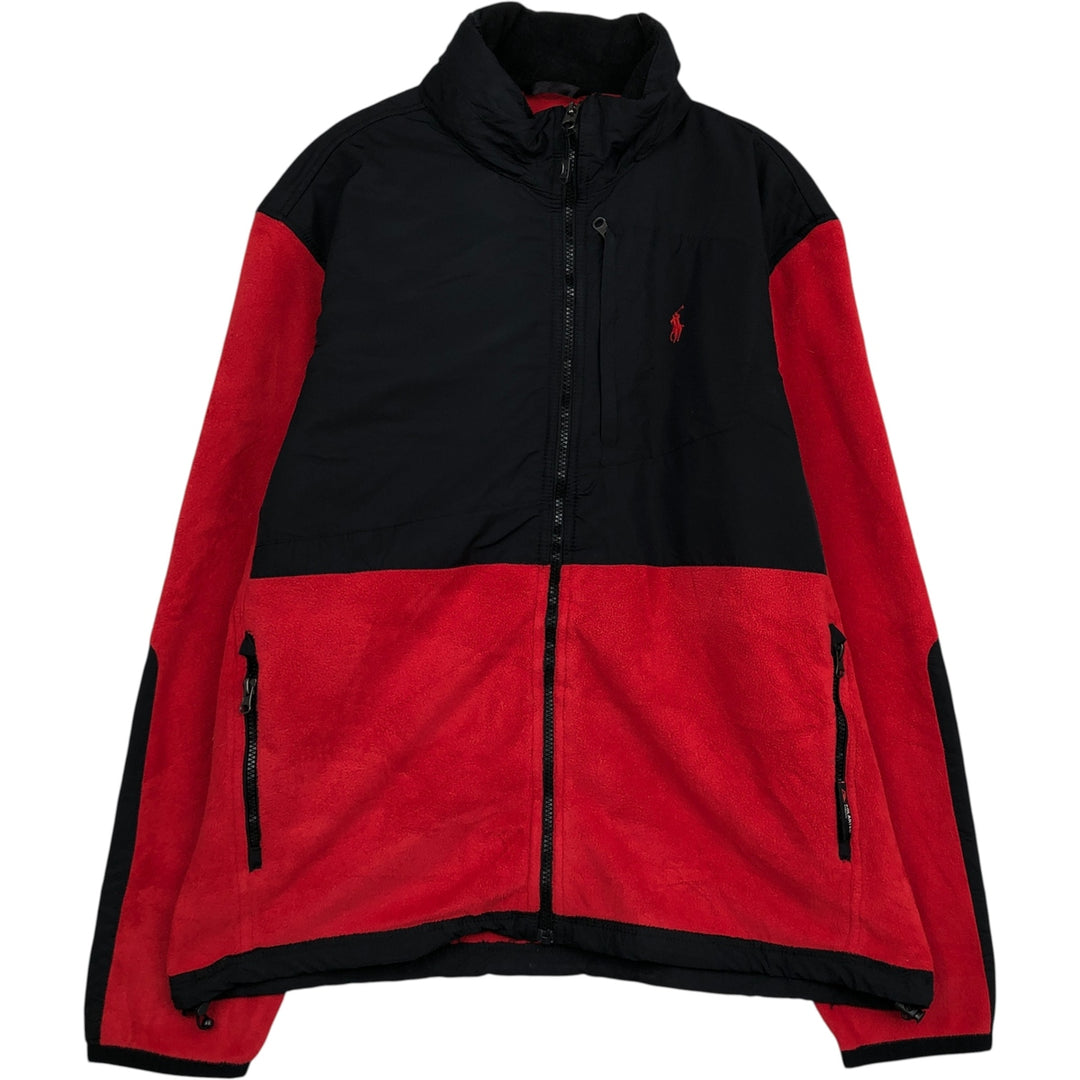 Ralph Lauren POLO by Ralph Lauren fleece jacket, men's size L polyester black type Vintage Second Hand