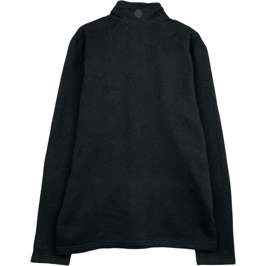 Marmot Half-Zip Fleece Pullover, Men's Size Medium polyester black type Vintage Second Hand