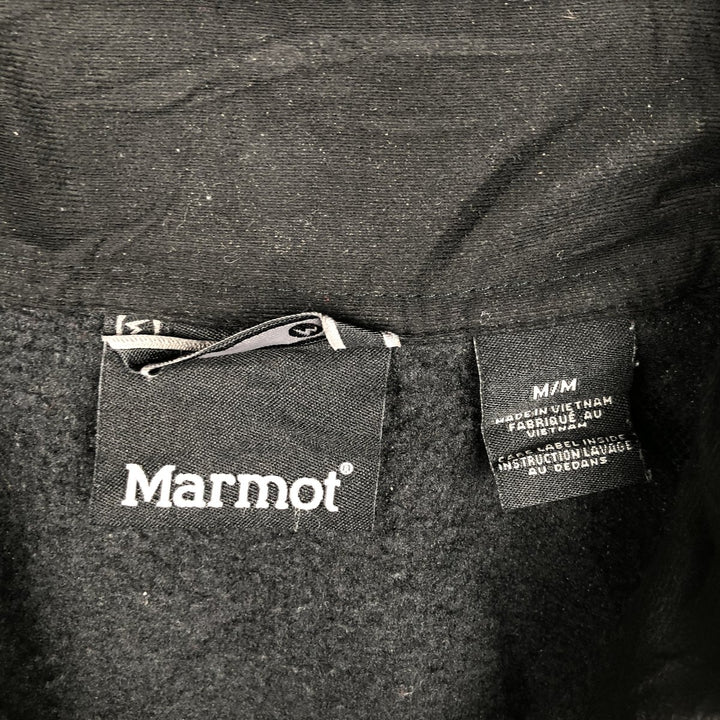 Marmot Half-Zip Fleece Pullover, Men's Size Medium polyester black type Vintage Second Hand
